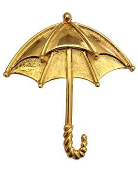 Premier  Design Gold Tone Umbrella Brooch Pin M853